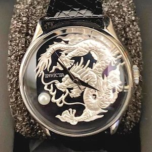 Invicta Vintage 46mm Dragon Master Black Mother of Pearl